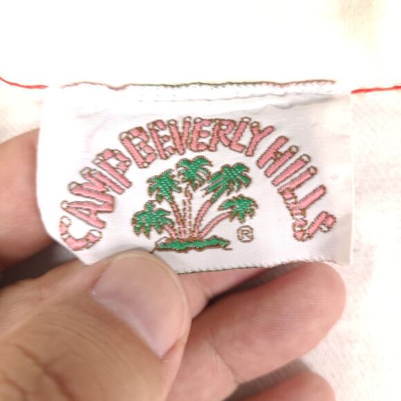 Vintage Camp Beverly Hills Sweater Cardigan Adult Large White Long Sleeve Button - Picture 5 of 16